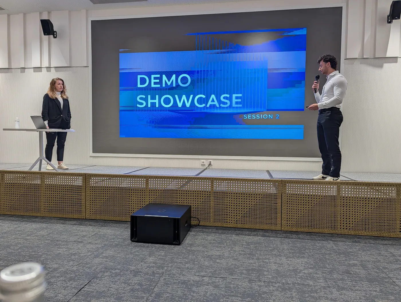 USP team running a live demo showcase during a Demo Upskilling workshop session